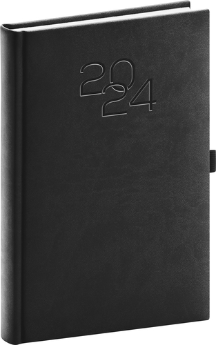 Presco Group Denný diár Vivella Classic 2024, antracitový, 15 × 21 cm
