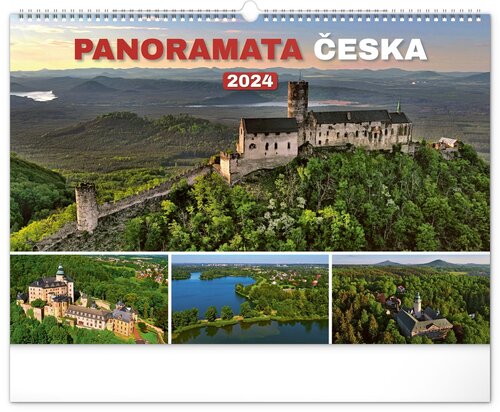 Nástenný kalendár Panorámy Česka 2024, 48 × 33 cm
