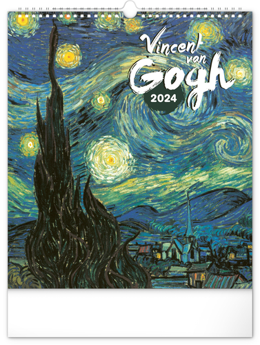 Presco Group Nástenný kalendár Vincent van Gogh 2024, 30 × 34 cm