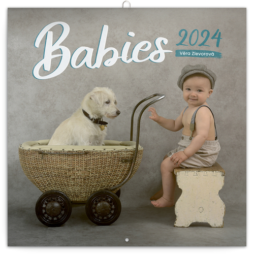Poznámkový kalendár Babies – Věra Zlevorová 2024, 30 × 30 cm