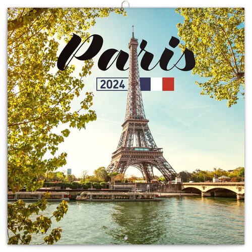 Presco Group Poznámkový kalendár Paríž 2024, 30 × 30 cm