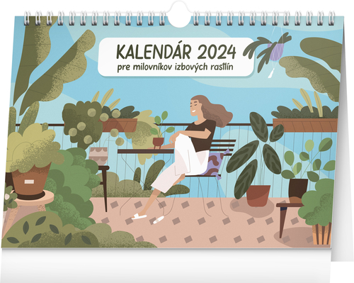Presco Group Stolový kalendár pre milovníkov izbových rastlín 2024, 30 × 21 cm