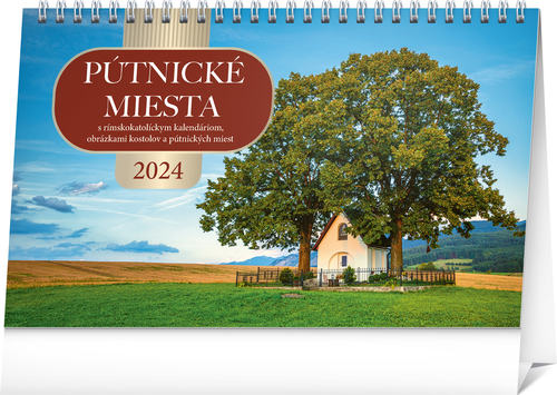 Presco Group Stolový kalendár Pútnické miesta 2024, 23,1 × 14,5 cm