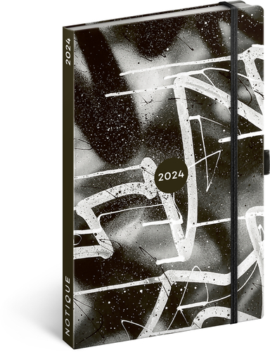 Kniha Presco Group Týždenný diár Graffiti 2024, 13 × 21 cm