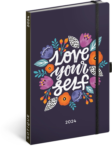Presco Group Týždenný diár Love Yourself 2024, 13 × 21 cm