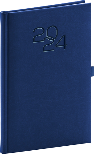 Presco Group Týždenný diár Vivella Classic 2024, modrý, 15 × 21 cm