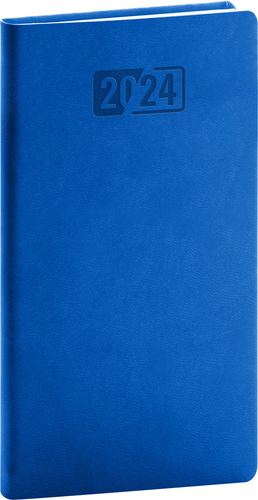 Presco Group Vreckový diár Aprint 2024, modrý, 9 × 15,5 cm