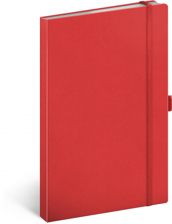 Presco Group Notes Červený, linajkovaný, 13 × 21 cm