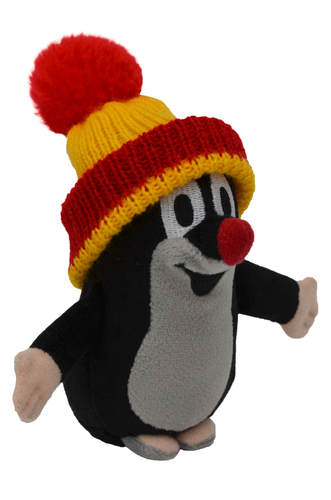 Kniha tvorme s.r.o. Plyšový Krtko v čapici (červeno-žltá, 12cm)