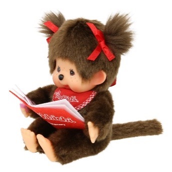 Kniha MONCHHICHI Mončiči dievča s knihou 20cm