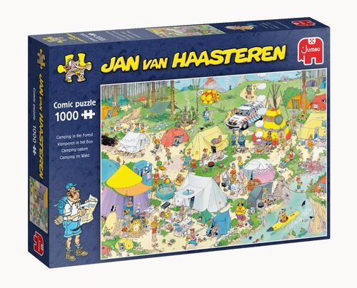 Puzzle Kempovanie v lese 1000 Jan van Haasteren