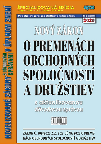 Nový zákon o premenách obchodných spoločností a družstiev 15/2023