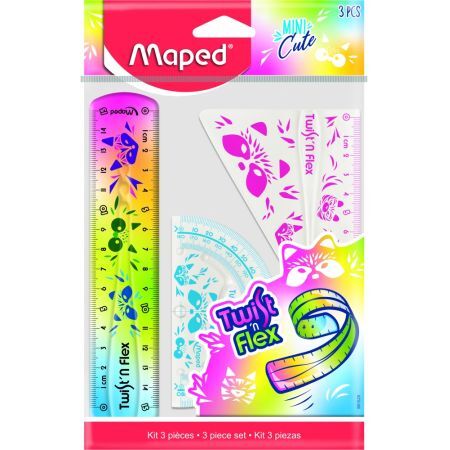 Súprava pravítok MAPED Twist´n Flex Mini Cute 3 ks