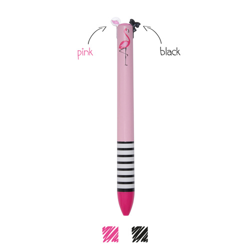Legami Dvojfarebné guľôčkové pero Miss Flamingo