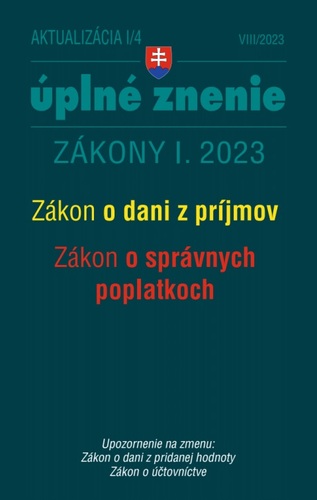 Kniha Aktualizácia I/4 2023 – daňové a účtovné zákony