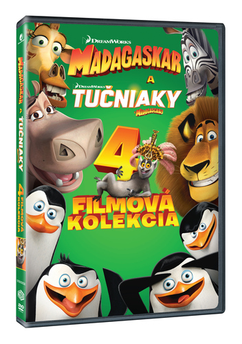 Madagaskar 1.-3. + Tučniaky z Madagaskaru kolekcia 4DVD (SK)