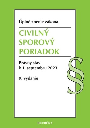Civilný sporový poriadok. Úzz, 9. vydanie 9/2023