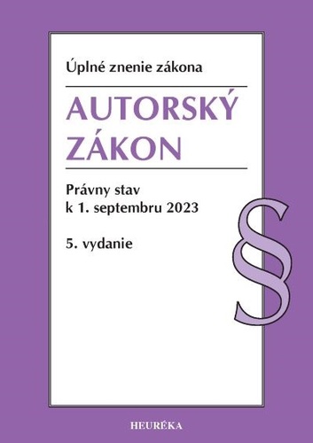 Autorský zákon. Úzz, 5. vydanie, 9/2023