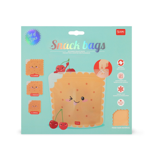 Legami Sada opätovne použiteľných vreciek na potraviny Cookie 3 ks