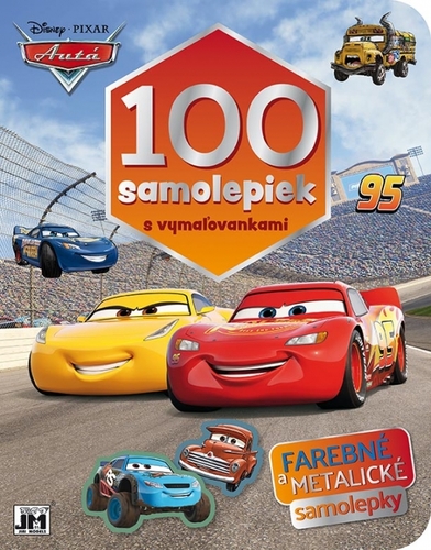 Kniha 100 samolepiek s vymaľovankami/ Cars