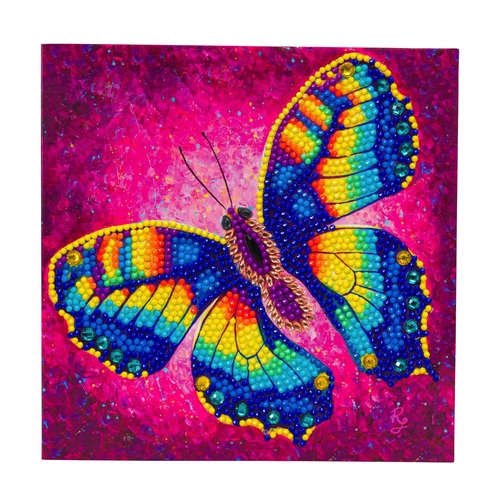 Craft Buddy Pohľadnica Motýľ vykladanie z diamantov