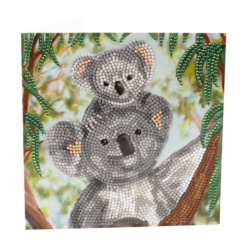 Craft Buddy Pohľadnica Maznáčikovia koaly vykladanie z diamantov