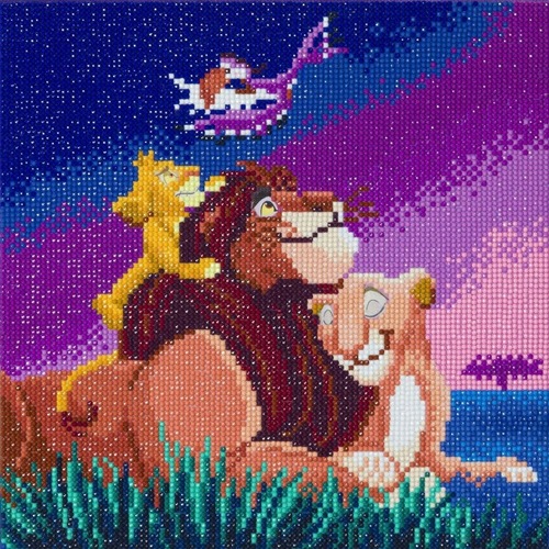 Craft Buddy Obraz Leví kráľ Disney (30x30 cm) vykladanie z diamantov