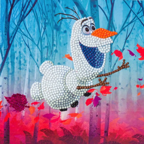 Pohľadnica Plávajúci Olaf Disney vykladanie z diamantov