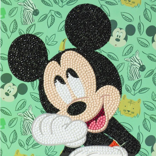 Pohľadnica Veselý Mickey Disney vykladanie z diamantov
