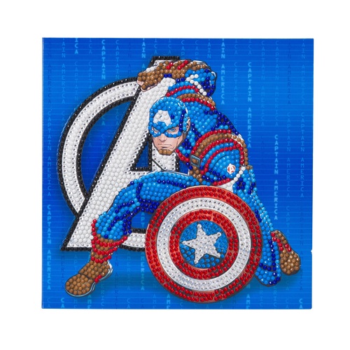 Pohľadnica Captain America Marvel vykladanie z diamantov