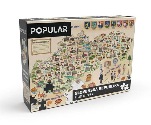 Puzzle Mapa Slovenska 160 Popular