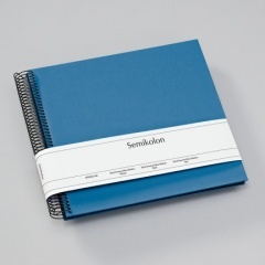 Fotoalbum Semikolon Spiral Economy Medium black azzurro