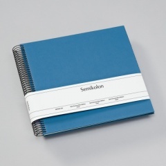 Fotoalbum Semikolon Spiral Economy Medium cream azzurro