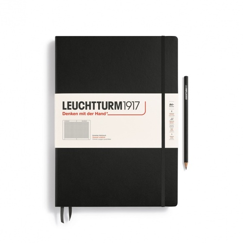 Zápisník LEUCHTTURM1917 Master Classic (A4+) Black, 235 p., štvorcový