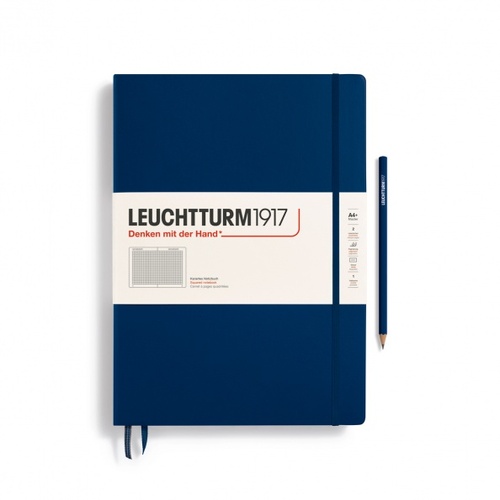 Zápisník LEUCHTTURM1917 Master Classic (A4+) Navy, 235 p., štvorcový