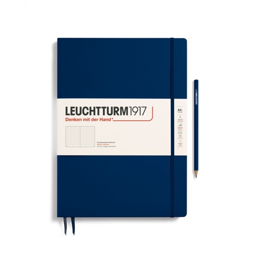 Zápisník LEUCHTTURM1917 Master Slim (A4+) Navy, 123 p., bodkovaný