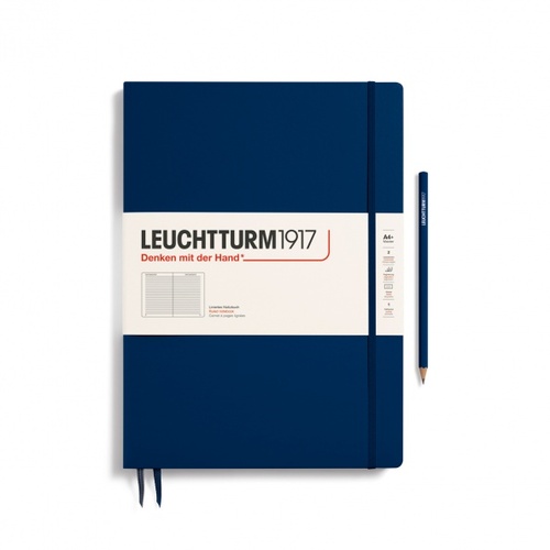 Zápisník LEUCHTTURM1917 Master Slim (A4+) Navy, 123 p., riadkovaný
