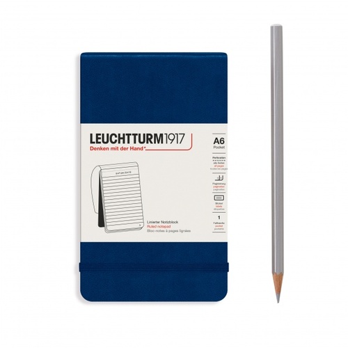 Zápisník LEUCHTTURM1917 Pocket (A6), Navy 184 p., riadkovaný