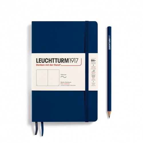 Zápisník LEUCHTTURM1917 Softcover paperback (B6+) Navy, 123 p., čistý