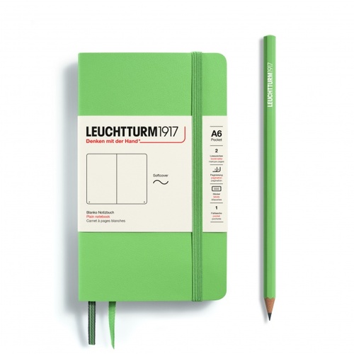 Zápisník LEUCHTTURM1917 Softcover Pocket (A6) Sage, 123 p., čistý