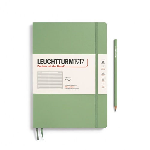 Zápisník LEUCHTTURM1917 Softcover Composition (B5) Sage, 123 p., riadkovaný