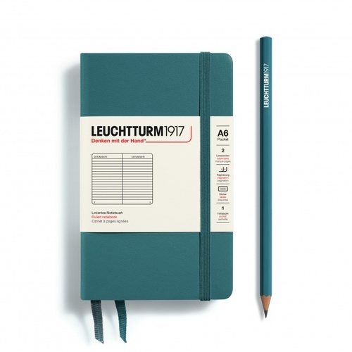 Zápisník LEUCHTTURM1917 Pocket (A6) Stone Blue, 187 p., riadkovaný