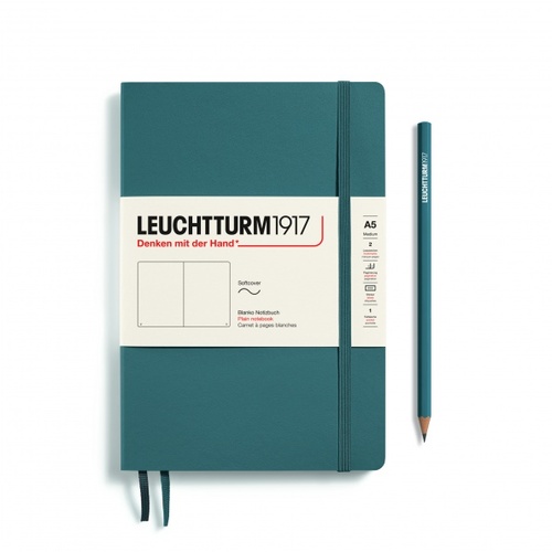 Zápisník LEUCHTTURM1917 Softcover Medium (A5) Stone Blue, 123 p., čistý