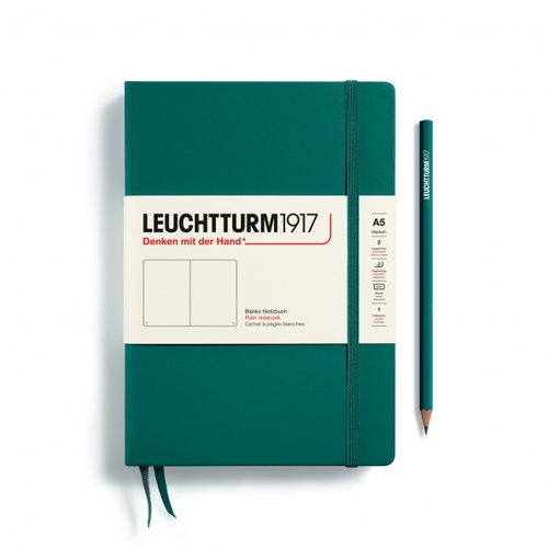 Zápisník LEUCHTTURM1917 Medium (A5) Pacific Green, 251 p., čistý