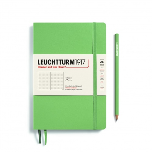 Zápisník LEUCHTTURM1917 Softcover Medium (A5) Sage, 123 p., bodkovaný