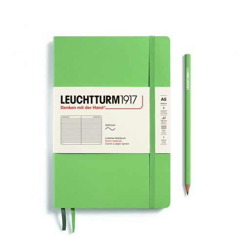 Zápisník LEUCHTTURM1917 Softcover Medium (A5) Sage, 123 p., riadkovaný