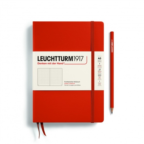 Zápisník LEUCHTTURM1917 Medium (A5) Fox Red, 251 p., bodkovaný