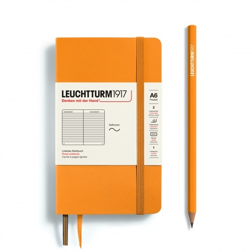 Zápisník LEUCHTTURM1917 Softcover Pocket (A6) Rising Sun, 123 p., riadkovaný