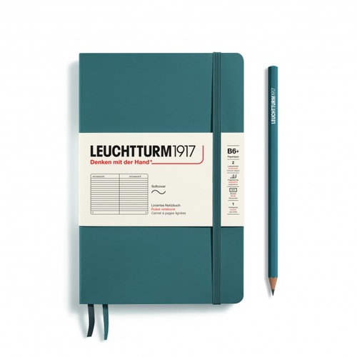 Zápisník LEUCHTTURM1917 Softcover paperback (B6+) Stone Blue, 123 p., riadkovaný
