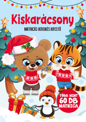Kiskarácsony - Matricás versikés kifestő - Több mint 60 db matrica